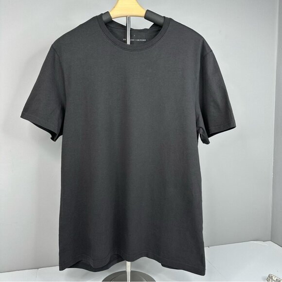 Everlane‎ Uniform Men's NWT Black The Organic Crew Neck Athleisure T-Shirt L/C43 - Picture 2 of 12